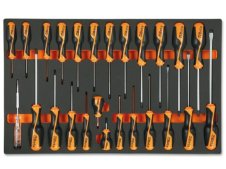 Assortimento 25 giraviti Grip ad impronta mista Beta M195 in termoformato morbido EVA Assortimento 25 giraviti Grip ad impronta mista Beta M195 in termoformato morbido EVA