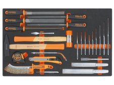 Assortimento 25 utensili a percussione, lime, taglio Beta M230 in termoformato morbido EVA Assortimento 25 utensili a percussione, lime, taglio Beta M230 in termoformato morbido EVA