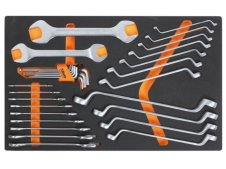 Assortimento 31 chiavi maschio, forchetta e poligonali Beta M30 in termoformato morbido EVA Assortimento 31 chiavi maschio, forchetta e poligonali Beta M30 in termoformato morbido EVA