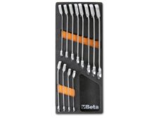 Assortimento 12 chiavi combinate a cricchetto Beta M45 in termoformato morbido EVA Assortimento 12 chiavi combinate a cricchetto Beta M45 in termoformato morbido EVA