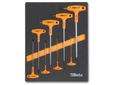 Assortimento 8 chiavi maschio esagonale con impugnatura Beta M50 in termoformato morbido EVA Assortimento 8 chiavi maschio esagonale con impugnatura Beta M50 in termoformato morbido EVA