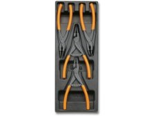 Assortimento 4 pinze per anelli elastici Beta T145 in termoformato rigido ABS Assortimento 4 pinze per anelli elastici Beta T145 in termoformato rigido ABS