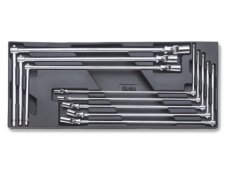 Assortimento 8 chiavi a T con bussola esagonale snodata Beta T63 in termoformato rigido ABS Assortimento 8 chiavi a T con bussola esagonale snodata Beta T63 in termoformato rigido ABS