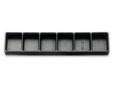 Termoformato rigido in ABS Beta VP6 588x122x45mm con 6 vaschette portaminuteria