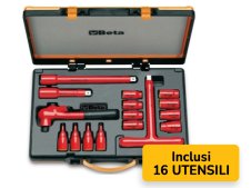 Beta valigetta 910MQ/C16 completa di 16 utensili isolati con attacco quadro 3/8"