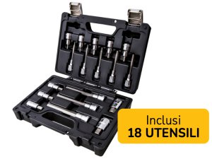 Cassetta porta attrezzi Beta Worker BW 923E-PE/C18 con 18 chiavi a bussola per viti esagonali