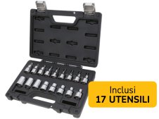 Cassetta porta attrezzi Beta Worker BW 923E-FTX/C17 con 17 chiavi a bussola per viti Torx