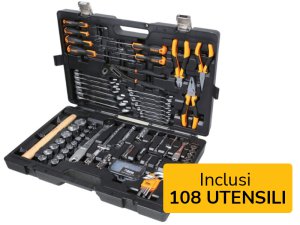 Valigia portautensili Beta Worker BW 2047E/C108 con 108 utensili per manutenzione generale