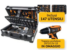 Valigia portautensili Beta BW 2056E 12V/19P con 147 utensili + trapano-avvitatore in OMAGGIO