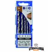 Assortimento punte per legno BOHRCRAFT HSS-G (5pz)