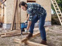 Bosch Kit martello, smerigliatrice e trapano con 3 batterie GBA 4ah, caricabatterie e borsone