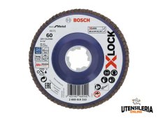 Dischi lamellari X-LOCK Bosch per metallo X571 ø125mm piano G60 (10pz) Dischi lamellari X-LOCK Bosch per metallo X571 ø125mm piano G60 (10pz)