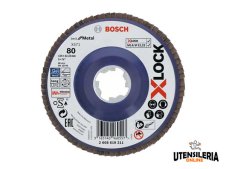 Dischi lamellari X-LOCK Bosch per metallo X571 ø125mm piano G80 (10pz)