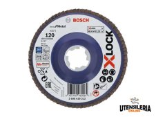Dischi lamellari X-LOCK Bosch per metallo X571 ø125mm piano G120 (10pz) Dischi lamellari X-LOCK Bosch per metallo X571 ø125mm piano G120 (10pz)