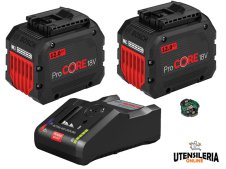 Set ricarica Bosch 2x ProCORE 18V 12Ah + GAL 18V-160 C + GCY 30-4