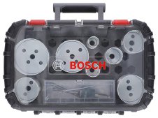 Bosch set per elettricisti seghe a tazza da 11 pezzi per legno e metallo, 25-86mm