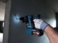 Bosch Kit utensili per serramentista trapano, smerigliatrice e perforatore con 2 batterie e valigett