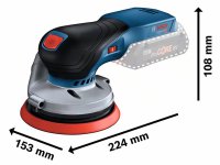 Bosch levigatrice rotoorbitale a batteria GEX 18V-125 Professional in valigetta