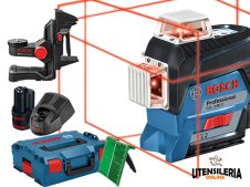 Livella laser 3 linee 360 gradi 30m Bosch GLL 3-80 C Bluetooth raggio ROSSO Livella laser 3 linee 360 gradi 30m Bosch GLL 3-80 C Bluetooth raggio ROSSO
