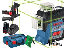 Livella laser 3 linee 360 gradi 30m Bosch GLL 3-80 CG Bluetooth raggio VERDE Livella laser 3 linee 360 gradi 30m Bosch GLL 3-80 CG Bluetooth raggio VERDE