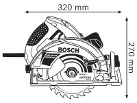 Bosch sega circolare a filo GKS 65 GCE Professional 1800W lama 190mm in L-BOXX