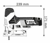Seghetto alternativo a batteria GST 12V-70 da 12V 2,0 Ah
