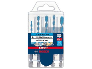Set 5 punte foratura Bosch HEX-9 Expert MultiConstruction per calcestruzzo, 4-8mm