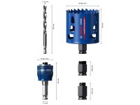 Starter Kit sega a tazza Bosch Expert Tough Material, 68mm