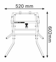 Tavolo BT Table GTA 600 per banco sega GTS 10 J 520 x 602 mm