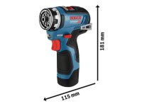 Trapano Flexiclick con teste GSR 12V-35 FC Bosch in valigetta senza batteria
