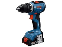 Bosch trapano avvitatore GSB 18V-65 in Kit con 2 batterie, caricabatterie, valigetta e 82 accessori