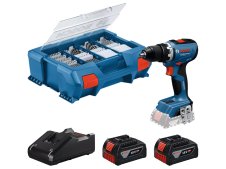 Bosch trapano avvitatore GSB 18V-65 in Kit con 2 batterie, caricabatterie, valigetta e 82 accessori Bosch trapano avvitatore GSB 18V-65 in Kit con 2 batterie, caricabatterie, valigetta e 82 accessori