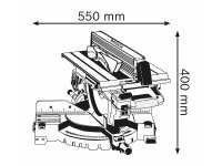Troncatrice combinata Bosch GTM 12 JL Professional, 1800W + banco GTA 260
