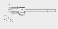 Calibro digitale IP67 in acciaio INOX temprato per ring joint
