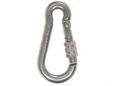 Moschettoni con chiusura ghiera a vite Carcano A583 in acciaio inox AISI 316, 100-120mm (15pz)