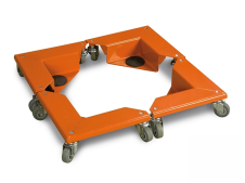 Carrellino angolare Unicraft ETR 4/150 spostamento oggetti base rettangolare, 150 Kg