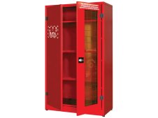 Armadio per DPI Carvel 1075x500x1850mm con 1 anta cieca, 1 anta vetro frangibile e 3 ripiani Armadio per DPI Carvel 1075x500x1850mm con 1 anta cieca, 1 anta vetro frangibile e 3 ripiani