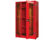 Armadio per DPI Carvel 1075x500x1850mm con 2 ante in vetro frangibile e 3 ripiani regolabili Armadio per DPI Carvel 1075x500x1850mm con 2 ante in vetro frangibile e 3 ripiani regolabili
