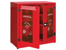 Armadio per DPI Carvel 1075x500x1100mm con 2 ante in vetro frangibile e 2 ripiani regolabili Armadio per DPI Carvel 1075x500x1100mm con 2 ante in vetro frangibile e 2 ripiani regolabili
