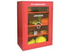 Armadio di sicurezza monoblocco per DPI Carvel 730x400x1000mm con anta vetro frangibile e 3 ripiani Armadio di sicurezza monoblocco per DPI Carvel 730x400x1000mm con anta vetro frangibile e 3 ripiani