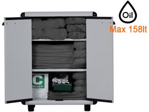 Armadio in plastica Carvel 680x390x880mm con materiale assorbente universale, 158lt