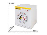 Armadio sottobanco coibentato Type90 Carvel 595x520x620mm liquidi infiammabili, apertura sinistra