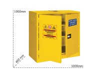 Armadio di sicurezza monoblocco Carvel 1000x460x1000mm per liquidi infiammabili e solventi