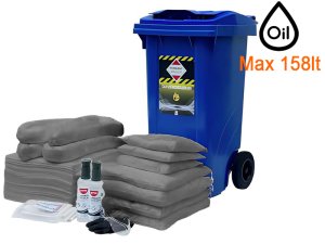 Bidone carrellato Carvel 480x560x935mm con materiale assorbente universale, 158lt