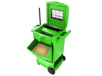 Carrello per assorbimento sversamenti Carvel Tucano con setacciatore