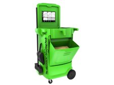 Carrello per assorbimento sversamenti Carvel Tucano con setacciatore