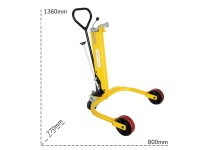 Carrello portafusti idraulico Carvel 800x770x1360mm per fusti metallici 220lt, portata 250Kg