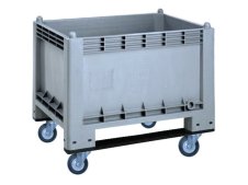 Cassa pallet Carvel 1000x700x800mm in polipropilene con ruote e 2 traverse, 285lt