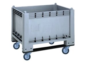 Cassa pallet Carvel 1000x700x800mm in polipropilene con ruote e 2 traverse, 285lt
