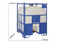 Cisternetta cubica in polietilene Carvel 1095x1095x1460mm per merci pericolose, 1200lt